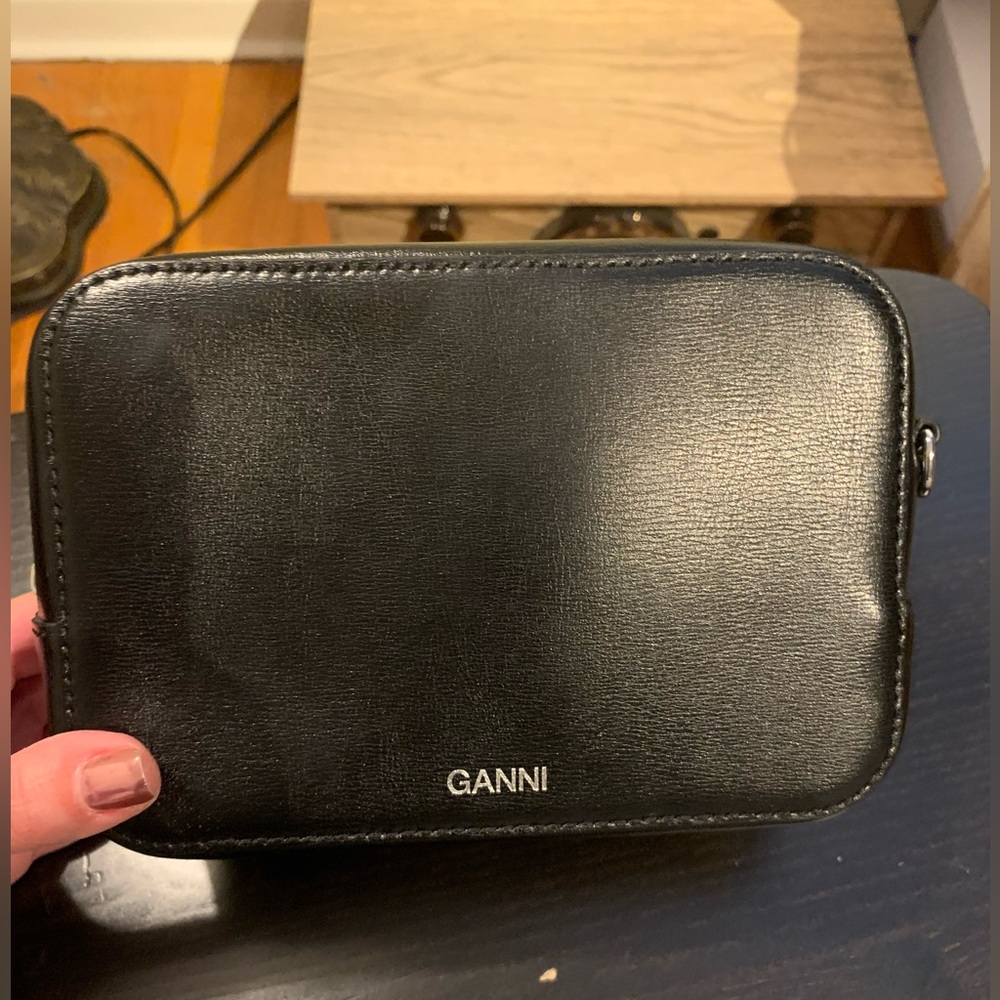 Ganni camera bag with removable strap